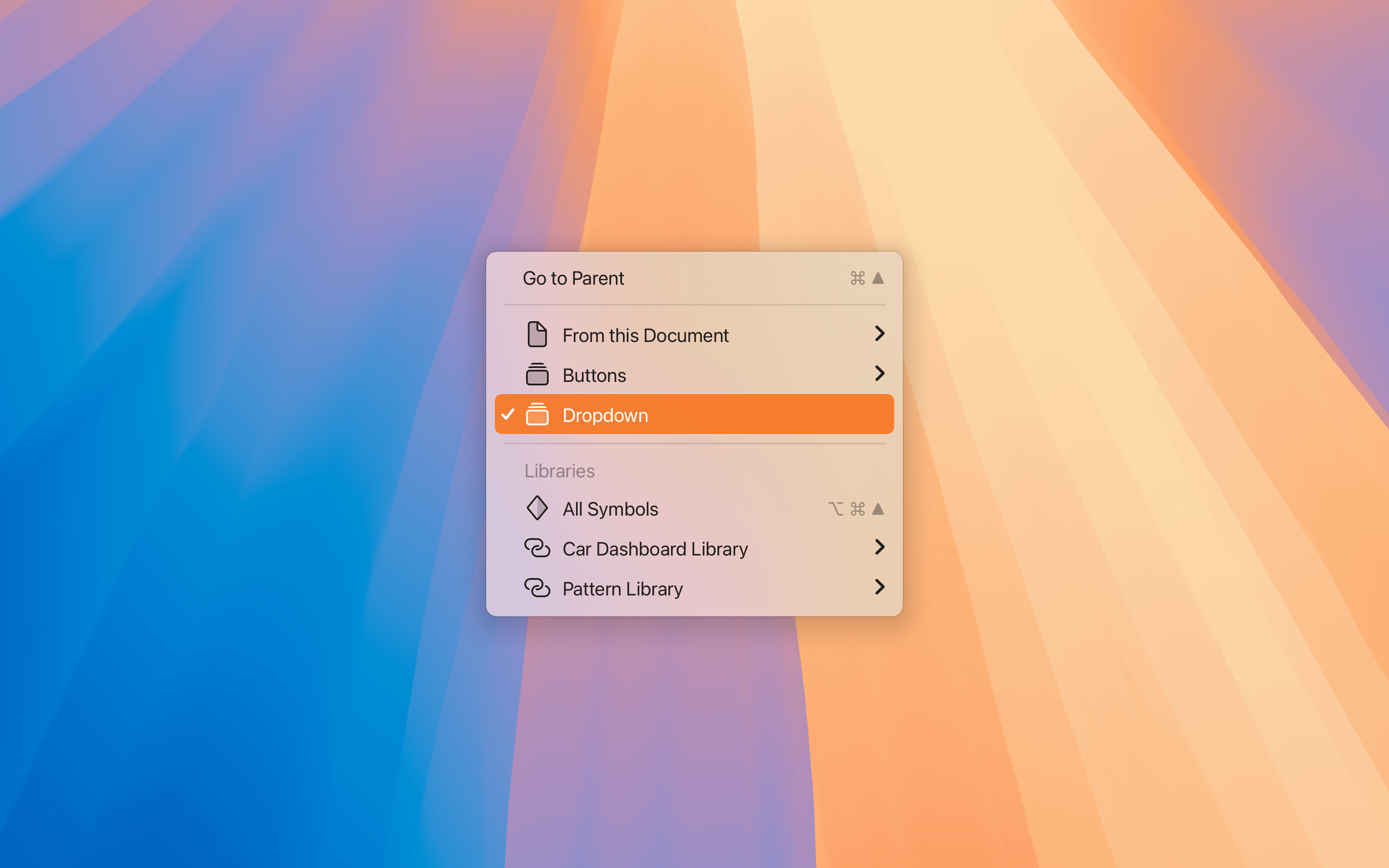 A screenshot of the filtering menu with one of the submenus selected.