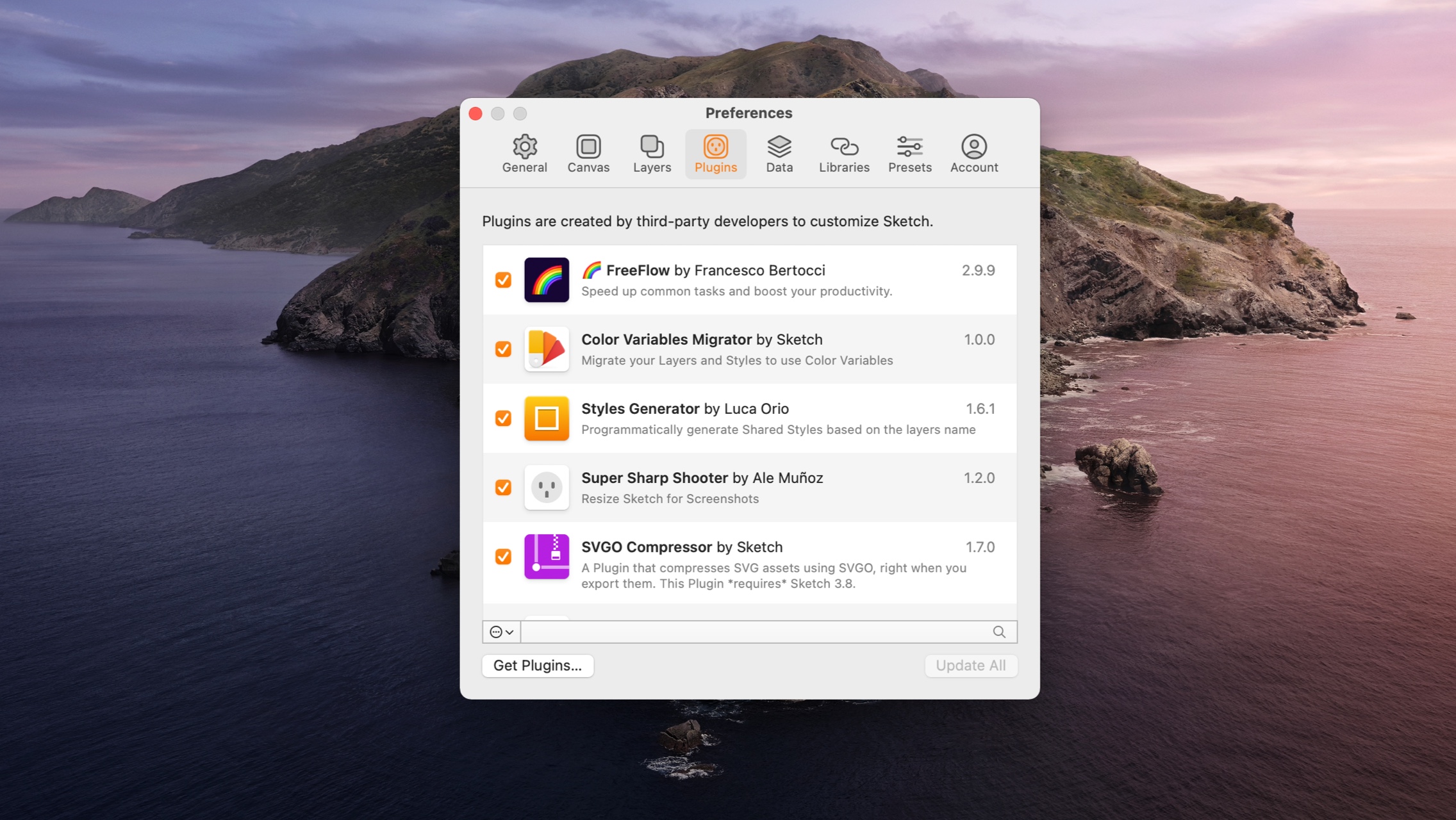 An image showing the plugin preferences pane in the Mac app