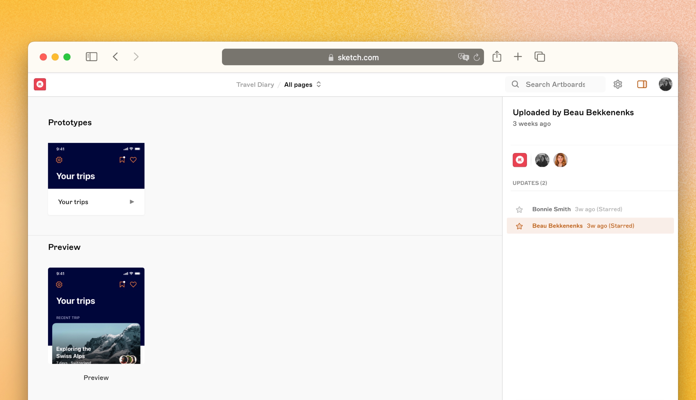An image showing the guest view of Workspace documents
